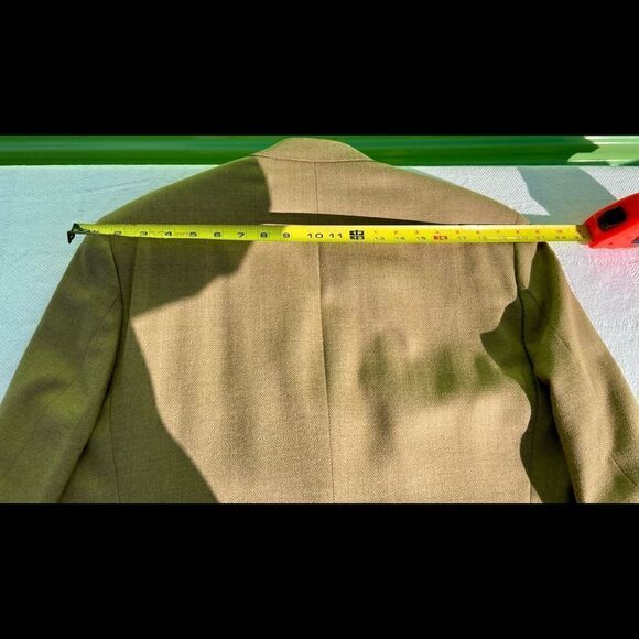 CHAPS RALPH LAUREN BROWN TAN KHAKI 3 BUTTON BLAZER JACKET MENS SIZE 40S. - Picture 4 of 7